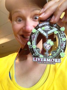 Livermore Half Marathon medal selfie