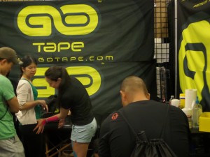 Go Tape pro-tapers, doing their thing.