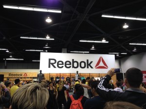 Sponsor Reebok had a workout floor