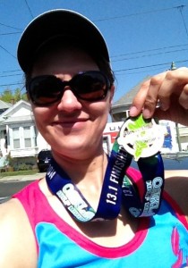 A new athlete?  (obligatory post-race sweaty selfie)