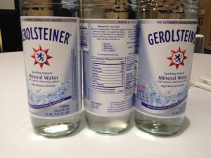 Gotta stay hydrated! I loved guzzling Gerolsteiner all weekend.