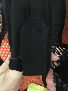 Upper Front Pockets (thumb in bottom opening, with velcro closure)