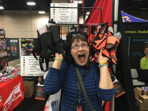 Orange Mud gear on sale at the Rock n Roll San Antonio Expo