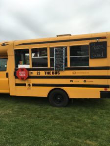 This is one short bus you WANT to be on--it's full of pizza!
