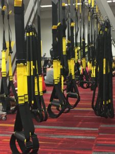 TRX straps ready for class